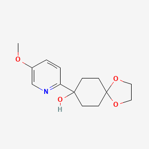 8-Hydroxy-8-(5-methoxy-2-pyridyl)-1,4-dioxaspiro[4.5]decane