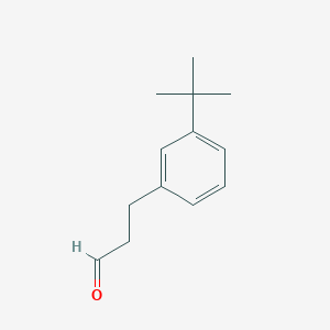 molecular formula C13H18O B8802337 Benzenepropanal, 3-(1,1-dimethylethyl)- 