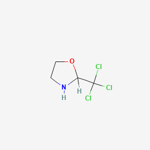 molecular formula C4H6Cl3NO B8802352 Oxazolidine, 2-(trichloromethyl)- CAS No. 33373-80-7