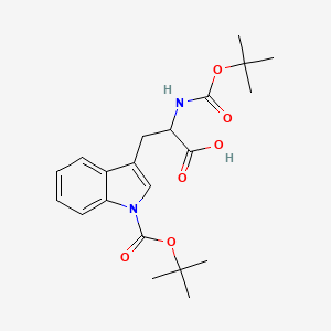 molecular formula C21H28N2O6 B8802375 2-(tert-Butyloxycarbonylamino)-3-[1-(tert-butyloxycarbonyl)-1H-indole-3-yl]propanoic acid 
