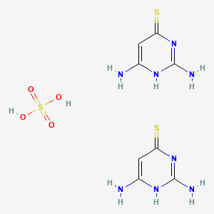 molecular formula C8H14N8O4S3 B8802397 2,4-Diamino-6-mercaptopyrimidine hemisulfate 
