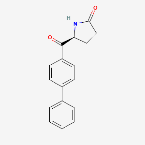 molecular formula C17H15NO2 B8802403 (S)-5-([1,1'-Biphenyl]-4-carbonyl)pyrrolidin-2-one 