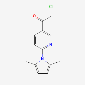 molecular formula C13H13ClN2O B8802439 2-Chloro-1-(6-(2,5-dimethyl-1H-pyrrol-1-YL)pyridin-3-YL)ethanone CAS No. 228710-83-6