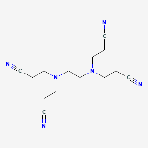 molecular formula C14H20N6 B8802513 Propanenitrile, 3,3',3'',3'''-(1,2-ethanediyldinitrilo)tetrakis- CAS No. 45243-86-5