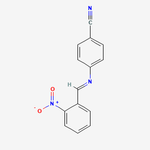 B8802641 4-[(2-Nitrophenyl)methylideneamino]benzonitrile CAS No. 5312-49-2