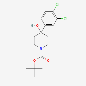 molecular formula C16H21Cl2NO3 B8802652 1-Boc-4-(3,4-dichlorophenyl)-4-hydroxypiperidine CAS No. 256958-81-3