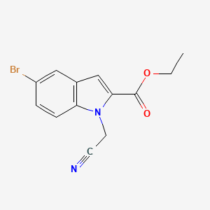molecular formula C13H11BrN2O2 B8802677 ethyl 5-bromo-1-(cyanomethyl)-1H-indole-2-carboxylate 