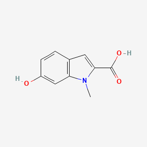 molecular formula C10H9NO3 B8802711 6-Hydroxy-1-methyl-1H-indole-2-carboxylic acid 