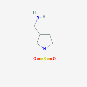 molecular formula C6H14N2O2S B8802740 (1-(Methylsulfonyl)pyrrolidin-3-yl)methanamine 