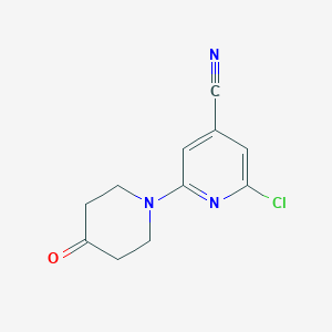 molecular formula C11H10ClN3O B8802818 2-Chloro-6-(4-oxopiperidin-1-yl)isonicotinonitrile CAS No. 848499-11-6