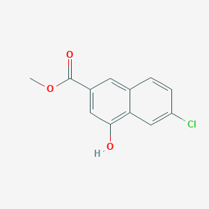 molecular formula C12H9ClO3 B8802835 Methyl 6-chloro-4-hydroxy-2-naphthoate 