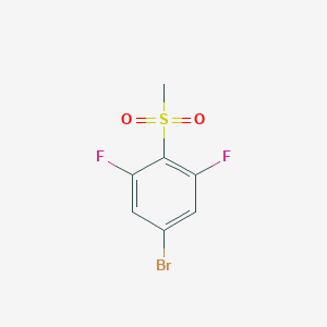molecular formula C7H5BrF2O2S B8802883 5-Bromo-1,3-difluoro-2-(methanesulfonyl)benzene CAS No. 648905-86-6