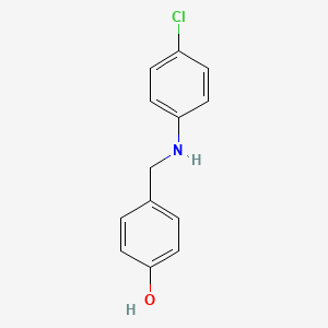 molecular formula C13H12ClNO B8802959 4-[(4-Chloroanilino)methyl]phenol CAS No. 58336-45-1