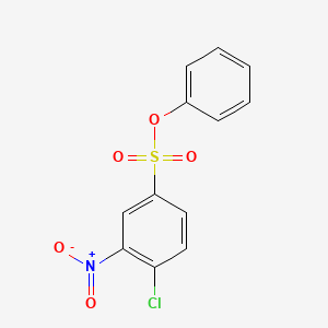 molecular formula C12H8ClNO5S B8802989 Phenyl 4-chloro-3-nitrobenzenesulfonate CAS No. 43001-57-6