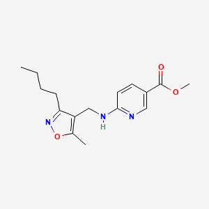 molecular formula C16H21N3O3 B8802997 Methyl 6-(((3-butyl-5-methylisoxazol-4-yl)methyl)amino)nicotinate 
