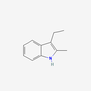 molecular formula C11H13N B8803004 1H-Indole, 3-ethyl-2-methyl- CAS No. 35246-18-5