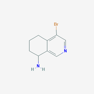 B8803053 4-Bromo-5,6,7,8-tetrahydroisoquinolin-8-amine CAS No. 1428651-87-9