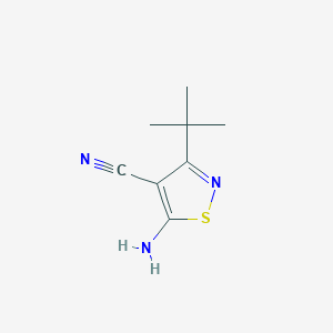 molecular formula C8H11N3S B8803112 5-Amino-3-(tert-butyl)isothiazole-4-carbonitrile CAS No. 41808-38-2