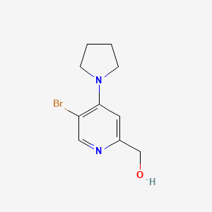 molecular formula C10H13BrN2O B8803142 (5-Bromo-4-(pyrrolidin-1-yl)pyridin-2-yl)methanol 