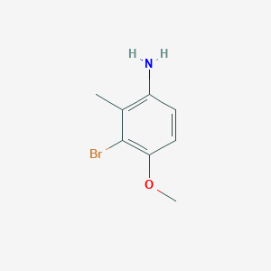 molecular formula C8H10BrNO B8803185 3-Bromo-4-methoxy-2-methylaniline 