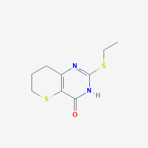 molecular formula C9H12N2OS2 B8803204 2-(ethylthio)-7,8-dihydro-3H-thiopyrano[3,2-d]pyrimidin-4(6H)-one 