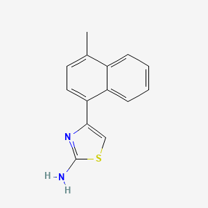 molecular formula C14H12N2S B8803208 4-(4-Methylnaphthalen-1-yl)thiazol-2-amine 