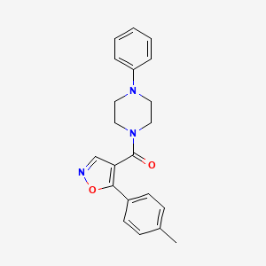 molecular formula C21H21N3O2 B8803222 Methanone, [5-(4-methylphenyl)-4-isoxazolyl](4-phenyl-1-piperazinyl)- 