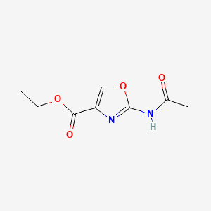 4-Oxazolecarboxylic acid, 2-(acetylamino)-, ethyl ester