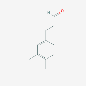 molecular formula C11H14O B8803288 Benzenepropanal, 3,4-dimethyl- 