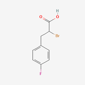 molecular formula C9H8BrFO2 B8803311 2-Bromo-3-(4-fluorophenyl)propanoic acid 