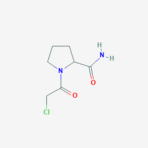 molecular formula C7H11ClN2O2 B8803323 1-(2-Chloroacetyl)pyrrolidine-2-carboxamide 