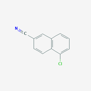 molecular formula C11H6ClN B8803346 5-Chloronaphthalene-2-carbonitrile CAS No. 73399-86-7
