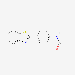 molecular formula C15H12N2OS B8803360 N-[4-(1,3-benzothiazol-2-yl)phenyl]acetamide CAS No. 6265-57-2