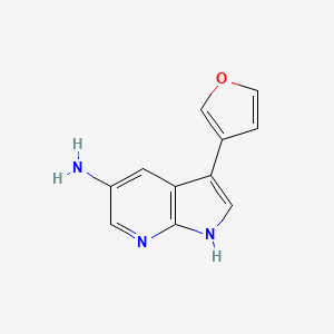 molecular formula C11H9N3O B8803363 3-(Furan-3-yl)-1H-pyrrolo[2,3-b]pyridin-5-amine CAS No. 923583-51-1