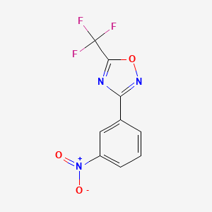 molecular formula C9H4F3N3O3 B8803380 3-(3-Nitrophenyl)-5-(trifluoromethyl)-1,2,4-oxadiazole 