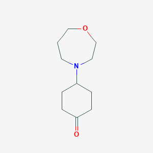 molecular formula C11H19NO2 B8803389 4-(1,4-Oxazepan-4-yl)cyclohexanone 