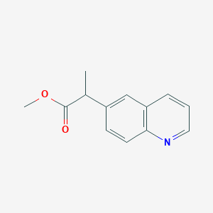 molecular formula C13H13NO2 B8803453 Methyl 2-(quinolin-6-YL)propanoate 
