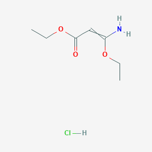 molecular formula C7H14ClNO3 B8803501 Ethyl beta-amino-beta-ethoxyacrylate hydrochloride 