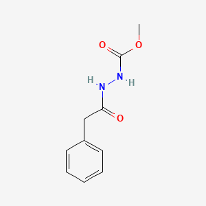 molecular formula C10H12N2O3 B8803504 Hydrazinecarboxylic acid, 2-(phenylacetyl)-, methyl ester CAS No. 104484-87-9