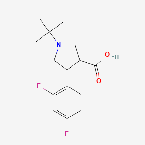 molecular formula C15H19F2NO2 B8803561 1-(tert-Butyl)-4-(2,4-difluorophenyl)pyrrolidine-3-carboxylic acid 