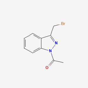 molecular formula C10H9BrN2O B8803569 1-(3-(Bromomethyl)-1H-indazol-1-yl)ethanone 