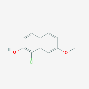 molecular formula C11H9ClO2 B8803631 1-Chloro-7-methoxynaphthalen-2-OL 