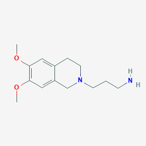 molecular formula C14H22N2O2 B8803635 3-(6,7-Dimethoxy-1,2,3,4-tetrahydroisoquinolin-2-YL)propan-1-amine CAS No. 93808-12-9