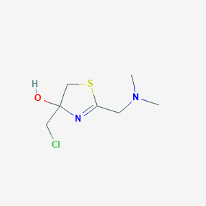 4-Thiazolol, 4-(chloromethyl)-2-[(dimethylamino)methyl]-4,5-dihydro-