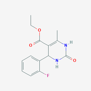 molecular formula C14H15FN2O3 B8803677 Ethyl 4-(2-fluorophenyl)-6-methyl-2-oxo-1,2,3,4-tetrahydropyrimidine-5-carboxylate 