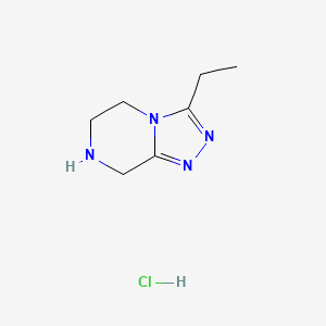 molecular formula C7H13ClN4 B8803700 3-Ethyl-5,6,7,8-tetrahydro-[1,2,4]triazolo[4,3-a]pyrazine hydrochloride 
