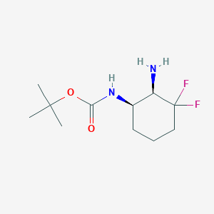 molecular formula C11H20F2N2O2 B8803704 tert-Butyl ((1R,2R)-2-amino-3,3-difluorocyclohexyl)carbamate 