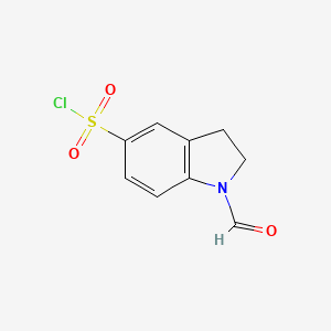molecular formula C9H8ClNO3S B8803744 1-Formylindoline-5-sulfonyl chloride 