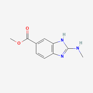 molecular formula C10H11N3O2 B8803777 Methyl 2-(methylamino)-1H-benzo[d]imidazole-5-carboxylate 