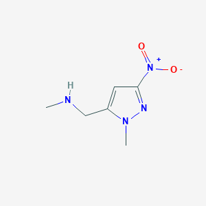 molecular formula C6H10N4O2 B8803785 Methyl[(1-methyl-3-nitro-1H-pyrazol-5-YL)methyl]amine 